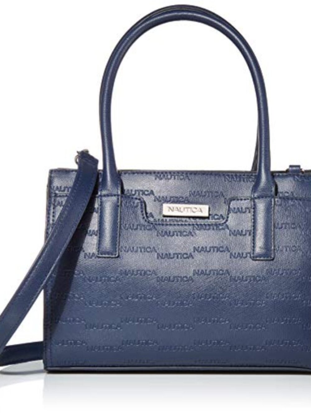 Vegan Leather Satchel Handbag with Removable Crossbody Strap